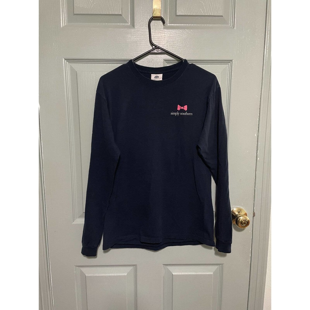 Simply Southern Collection Women’s Medium M Low Country High Class Blue Shirt